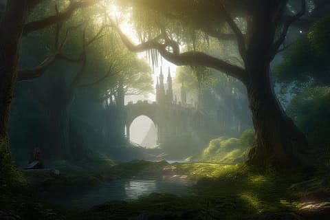 Free Fantasy Background Elven Entrance