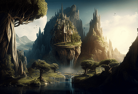 Free Fantasy Backgrounds Floating City