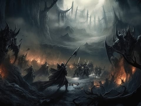 Desolate Warrior Dark Fantasy Background Dark Fantasy Desolate Warrior