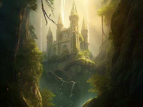 Free Fantasy Background Elven Castle