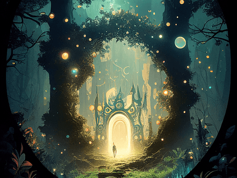 Free Fantasy Background Mystical Doorway