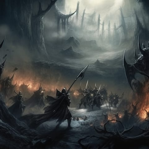 Dark Fantasy Desolate Warrior