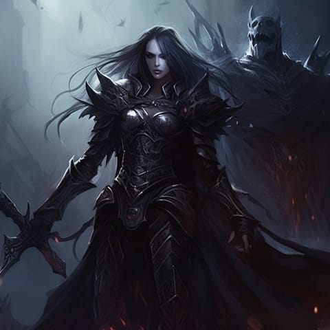 Female Demon Fantasy Background