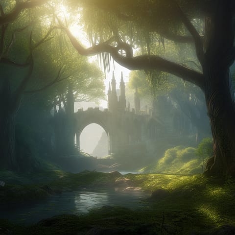Free Fantasy Background Elven Entrance