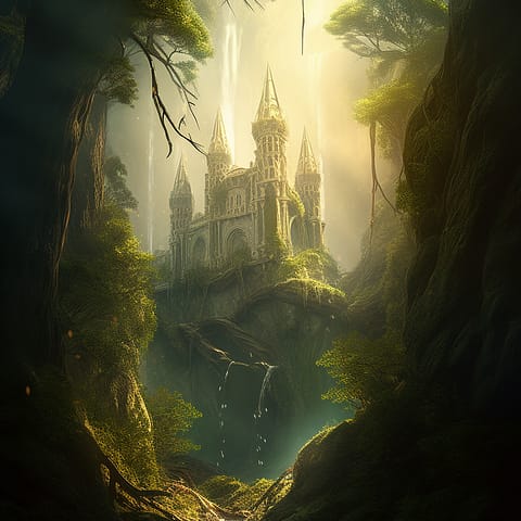 Elven Fortress Free Fantasy Background Elven Castle