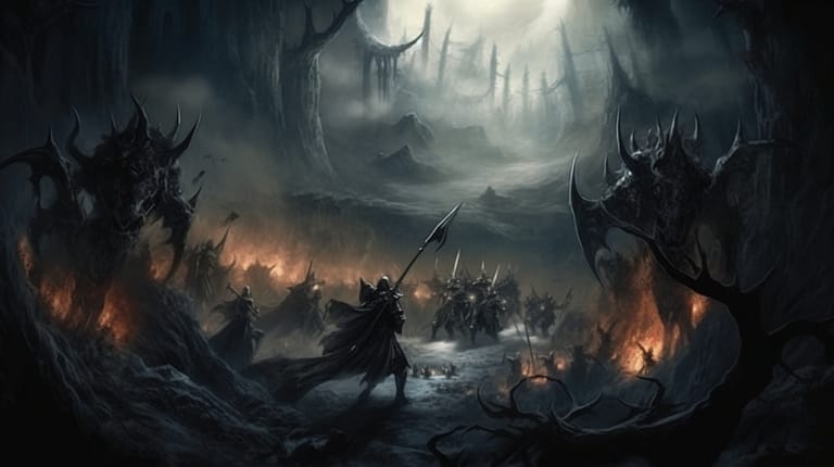 Dark Fantasy Desolate Warrior
