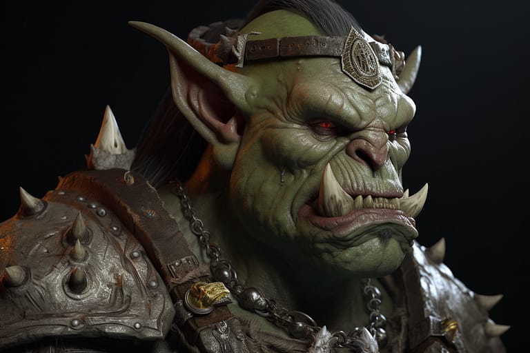 Fantasy Background Orc Warrior Portrait